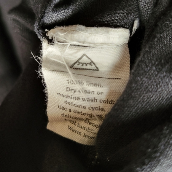 Sleeper 100% linen Atlanta black midi dress, large - Picture 11 of 11